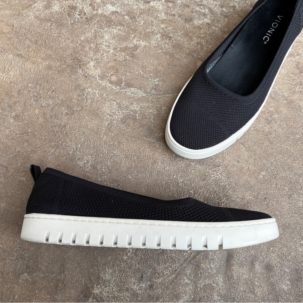 Vionic Uptown Knit Skimmer Flat Black Kint Sz 9.5 - Picture 9 of 11